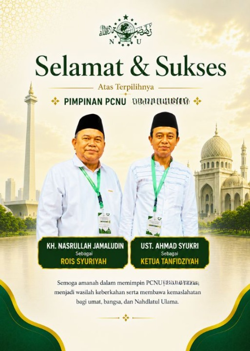 PCNU  Pengurus Cabang Kabupaten Malaka Rois Syuriyah KH Nasrullah Jamaludin dan Ketua Tanfidziyah Ust Ahmad Syukri